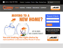 Tablet Screenshot of careymoving.com